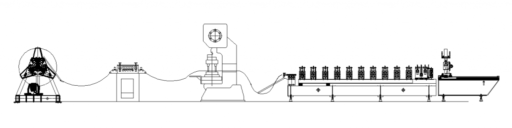 Cable tray roll forming machine layout