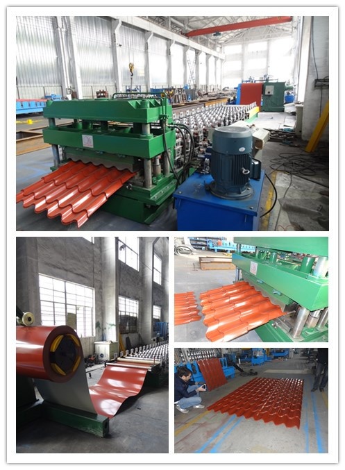 máquina perfiladora de perfiles de tejas de acero