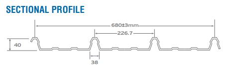 Dibujo del clip de sellado de techo 680