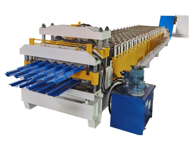 Профилегибочная машина для двухслойной кровли