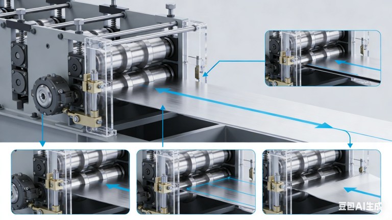 Stesen Pembentukan Gulungan Beli berketepatan tinggi yang menunjukkan cara menyesuaikan mesin pembentukan gulung untuk tolok logam tertentu menggunakan alat boleh laras